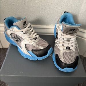 New Balance Kids' Sneakers in Gray, Black, and Blue